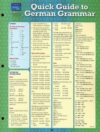 Picture of Quick Guide to German Grammar