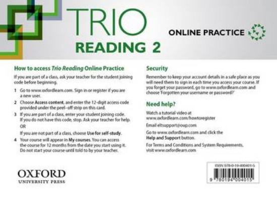 Picture of Trio Reading: Level 2: Online Practice Student Acc
