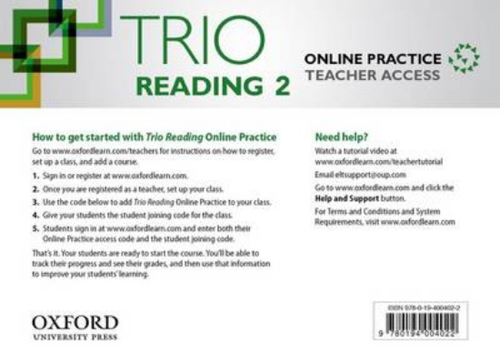 Picture of Trio: Trio Reading 2 Online Teachers Access Card P