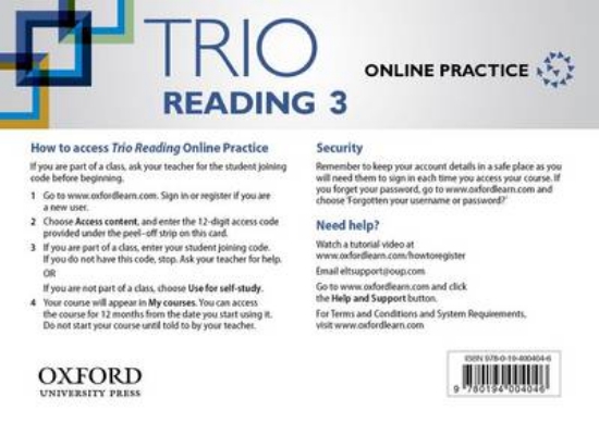 Picture of Trio Reading: Level 3: Online Practice Student Acc