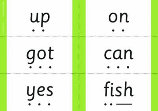 Picture of One-to-one Speedy Green Word Cards