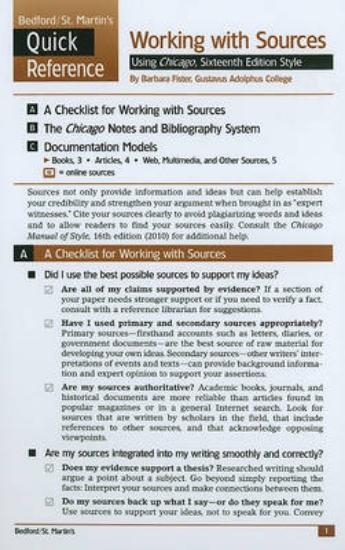 Picture of Working with Sources Using Chicago Style