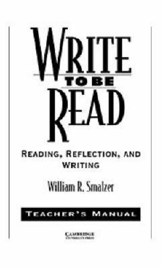 Picture of Write to be Read Teacher's manual