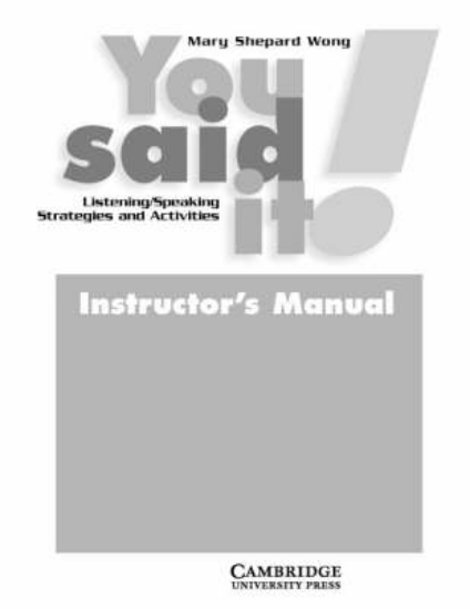 Picture of You Said It! Instructor's Manual